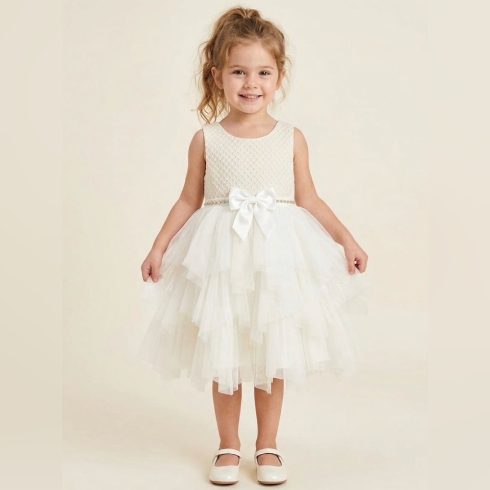 American Princess Little Girls Formal dress. Size 4. With Free headband.